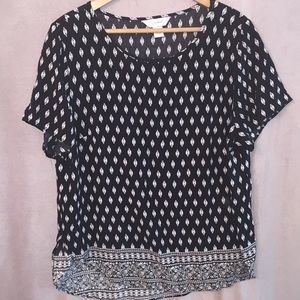 CJ Banks short sleeve Blouse